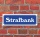 Schild im Straßenschild-Design "Strafbank" 30 x10 cm Alu-Verbund