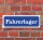Schild im Straßenschild-Design "Fahrerlager" 30 x10 cm Alu-Verbund