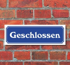 Schild im Straßenschild-Design...