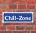 Schild im Straßenschild-Design "Chill-Zone" 30 x10 cm Alu-Verbund