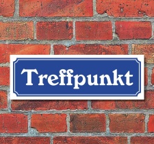 Schild im Straßenschild-Design...