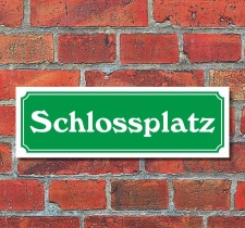 Schild im Straßenschild-Design...