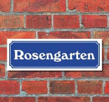 Schild im Straßenschild-Design...