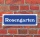 Schild im Straßenschild-Design "Rosengarten" 30 x10 cm Alu-Verbund