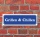 Schild im Straßenschild-Design "Grillen & Chillen" 30 x10 cm Alu-Verbund