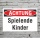Schild Achtung Spielende Kinder Verbotsschild Hinweisschild 3 mm Alu-Verbund