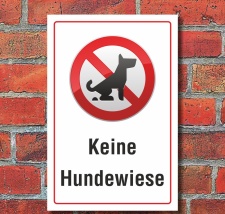 Schild Keine Hundewiese Hundeklo Hundekot Wiese...