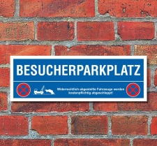 Schild Besucherparkplatz Parkverbot Parkschild Parkplatz...