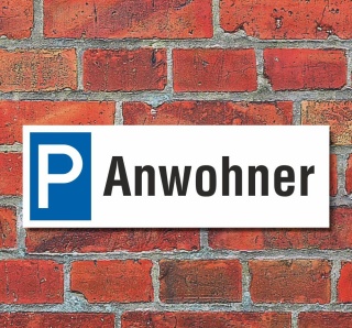 Schild Anwohner Besucher Gäste Privatparkplatz Parkschild Parkplatz 30x10 cm