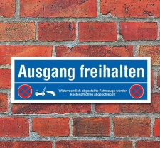 Schild Ausgang freihalten Parkverbot Halteverbot...