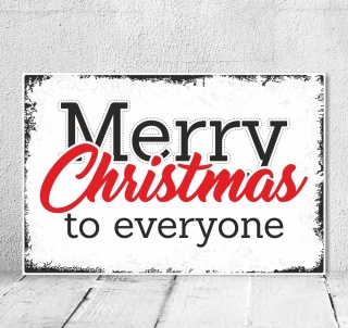 Vintage Shabby Holzschild Dekoschild Merry Christmas Weihnachten Fest Geschenk