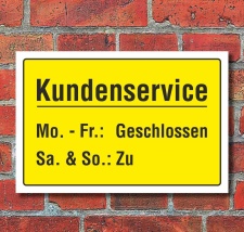 Schild Kundenservice Kundenberatung Service Geschenk...
