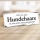 Vintage Shabby Holzschild "Ohne ein paar Hundehaare" – Dekoschild aus Holz 30x10 cm