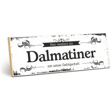 Vintage Shabby Holzschild "Dalmatiner" –...