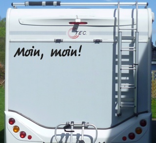 Aufkleber Moin moin Wohnmobil Wohnwagen Camper Camping Caravan Auto