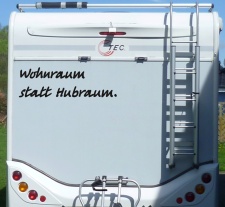 Aufkleber Wohnraum statt Hubraum Wohnmobil Wohnwagen...