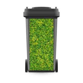 Mülltonnenaufkleber Mülltonne Mülleimer Abfalltonne Sticker Hecke Strauch - 720 x 320 mm