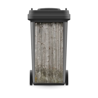 Mülltonnenaufkleber Mülltonne Mülleimer Abfalltonne Sticker Holz Bretter - 740 x 370 mm