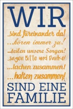 Vintage Shabby Holzschild Dekoschild Spruch Wir sind eine...