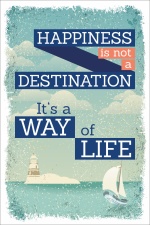 Vintage Shabby Holzschild Happiness is not a Destination...