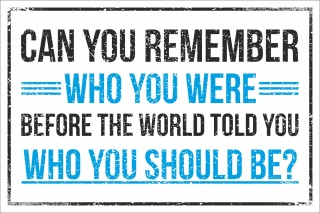 Vintage Shabby Holzschild Remember who you were Motivation Spruch Geschenk