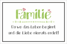 Schild Vintage Shabby Holzschild Familie Wo das Leben...