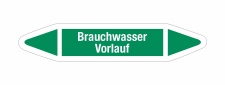 Rohrleitungskennzeichnung Aufkleber Etikett Brauchwasser...