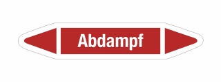 Rohrleitungskennzeichnung Aufkleber Etikett Abdampf DIN 2403 Dampf