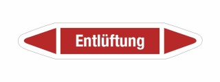 Rohrleitungskennzeichnung Aufkleber Etikett Entlüftung DIN 2403 Dampf