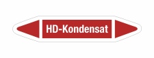 Rohrleitungskennzeichnung Aufkleber Etikett HD-Kondensat...