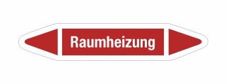 Rohrleitungskennzeichnung Aufkleber Etikett Raumheizung DIN 2403 Dampf