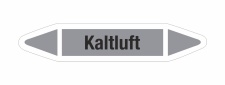 Rohrleitungskennzeichnung Aufkleber Etikett Kaltluft DIN...