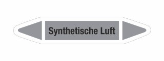 Rohrleitungskennzeichnung Aufkleber Etikett Synthetische Luft DIN 2403 Luft - 75 x 15 mm / 50 Stück