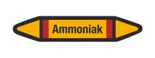 Rohrleitungskennzeichnung Aufkleber Etikett Ammoniak DIN...