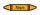 Rohrleitungskennzeichnung Aufkleber Etikett Abgas DIN 2403 Brennbare Gase - 75 x 15 mm / 10 Stück