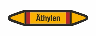 Rohrleitungskennzeichnung Aufkleber Etikett Äthylen DIN 2403 Brennbare Gase