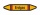 Rohrleitungskennzeichnung Aufkleber Etikett Erdgas DIN 2403 Brennbare Gase - 75 x 15 mm / 100 Stück