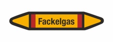 Rohrleitungskennzeichnung Aufkleber Etikett Fackelgas DIN...