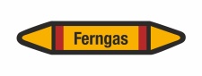 Rohrleitungskennzeichnung Aufkleber Etikett Ferngas DIN...