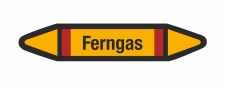 Rohrleitungskennzeichnung Aufkleber Etikett Ferngas DIN...