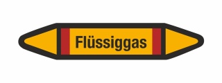 Rohrleitungskennzeichnung Aufkleber Etikett Flüssiggas DIN 2403 Brennbare Gase