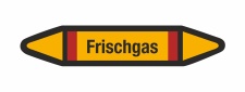 Rohrleitungskennzeichnung Aufkleber Etikett Frischgas DIN...