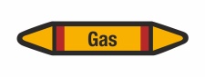 Rohrleitungskennzeichnung Aufkleber Etikett Gas DIN 2403...