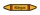 Rohrleitungskennzeichnung Aufkleber Etikett Klärgas DIN 2403 Brennbare Gase - 125 x 25 mm / 10 Stück