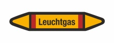 Rohrleitungskennzeichnung Aufkleber Etikett Leuchtgas DIN...