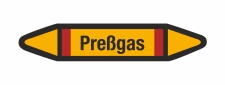 Rohrleitungskennzeichnung Aufkleber Etikett Preßgas DIN 2403 Brennbare Gase