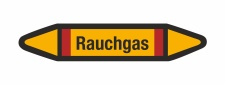 Rohrleitungskennzeichnung Aufkleber Etikett Rauchgas DIN...