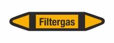 Rohrleitungskennzeichnung Aufkleber Filtergas DIN 2403...
