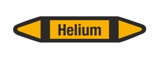 Rohrleitungskennzeichnung Aufkleber Helium DIN 2403 Nichtbrennbare Gase