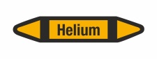 Rohrleitungskennzeichnung Aufkleber Helium DIN 2403 Nichtbrennbare Gase - 75 x 15 mm / 10 Stück